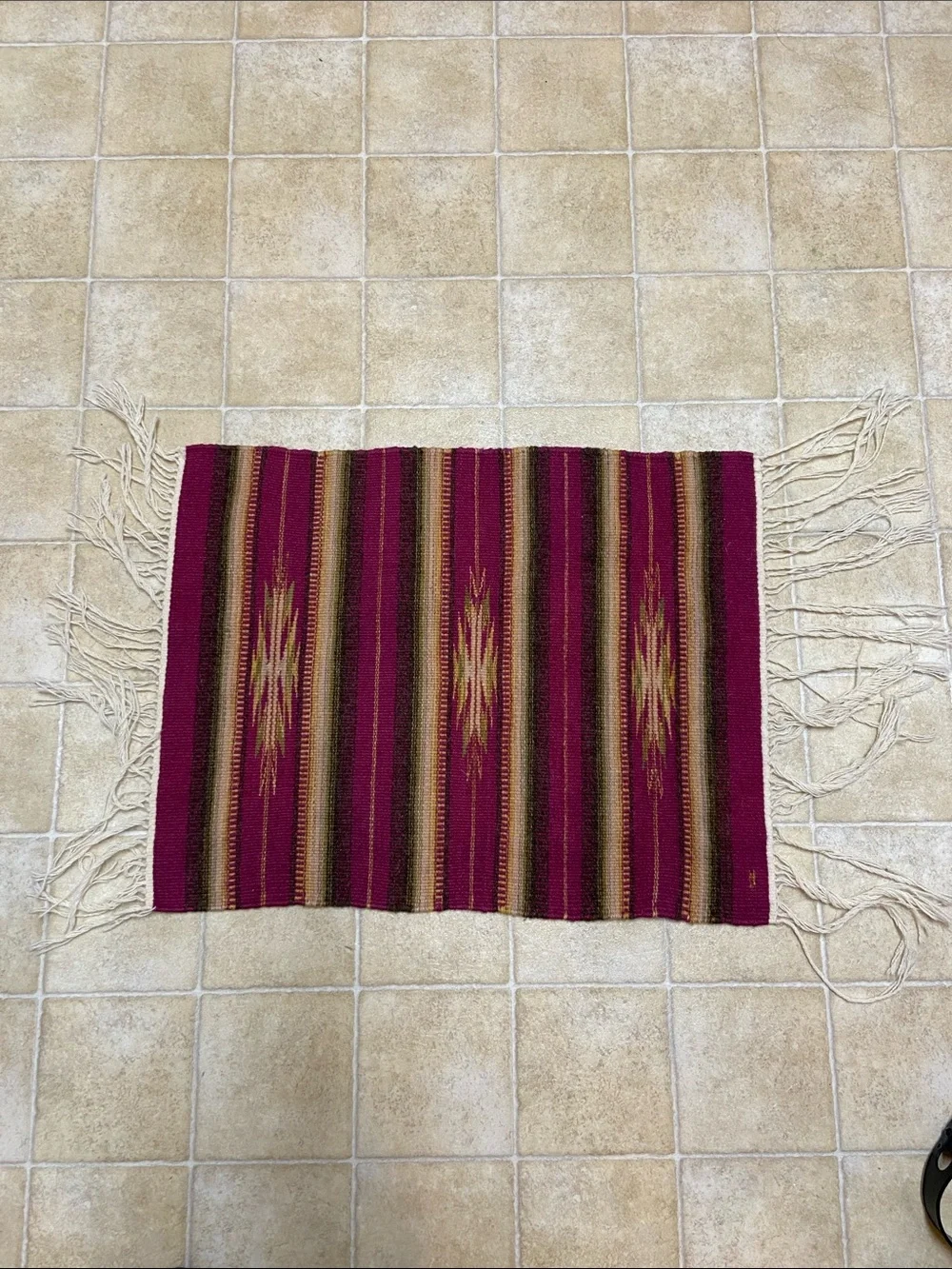 Handmade handwoven magenta